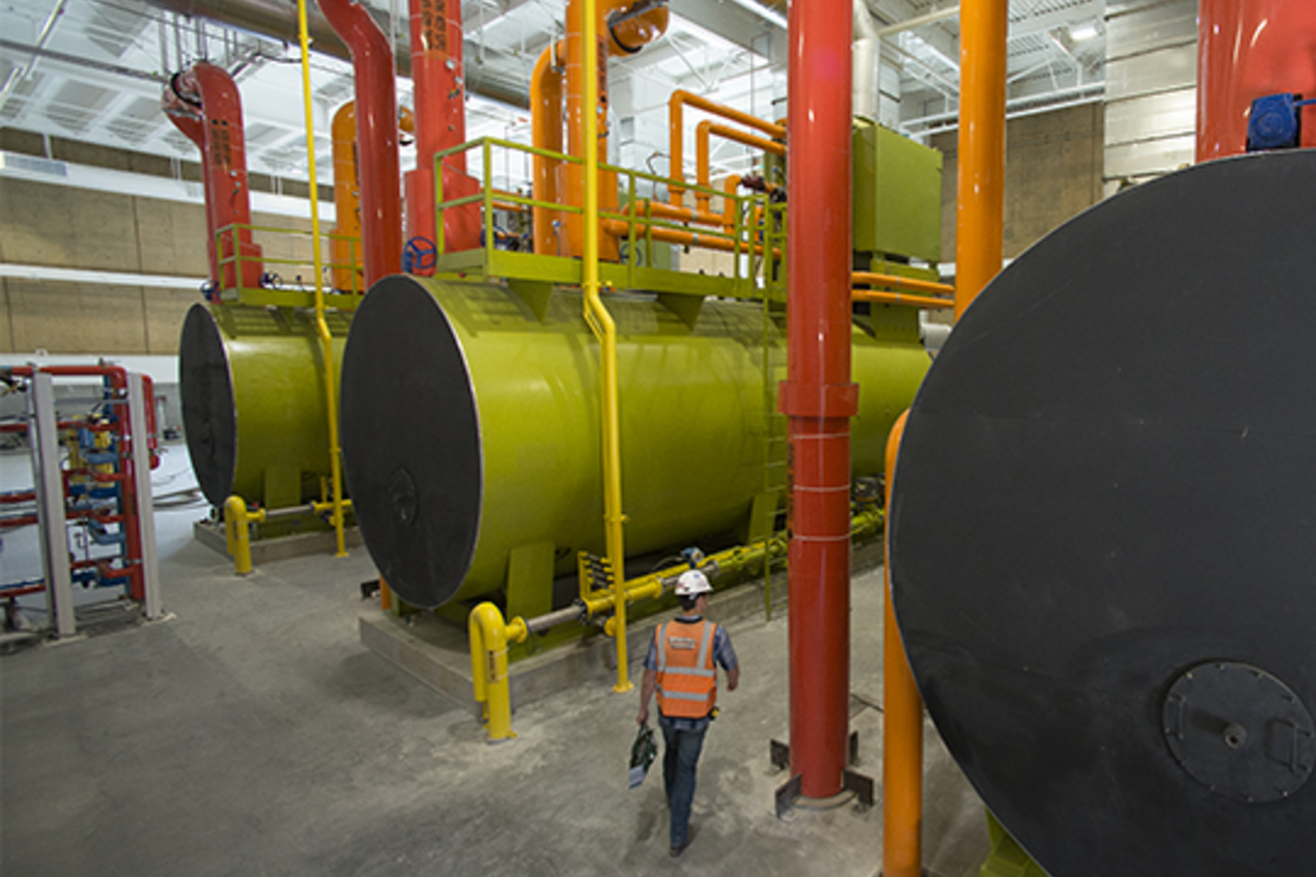 Interior of the Central Energy Facility at Stanford