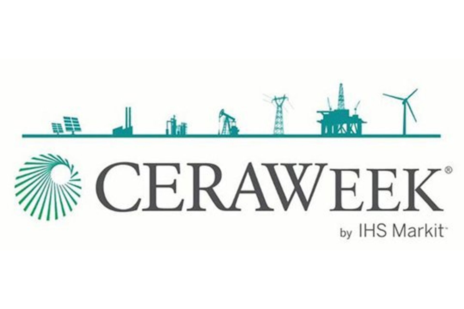 Silhouettes of machines that create energy like solar panels and wind turbines