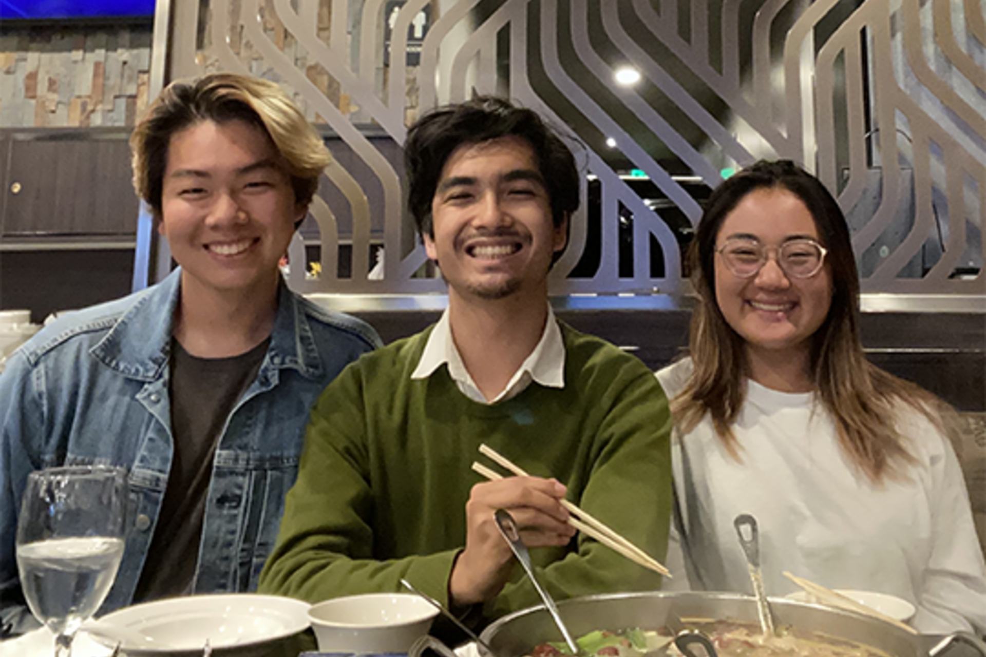 Patrick Kim, Evan Baldonado and Lyna Kim