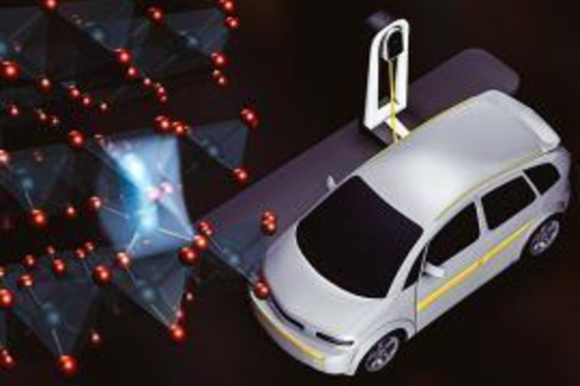 Oxygen oxidation strips electrons from oxygen atoms in lithium-rich battery cathodes and degrades their performance, shown at left with ball and stick diagrams