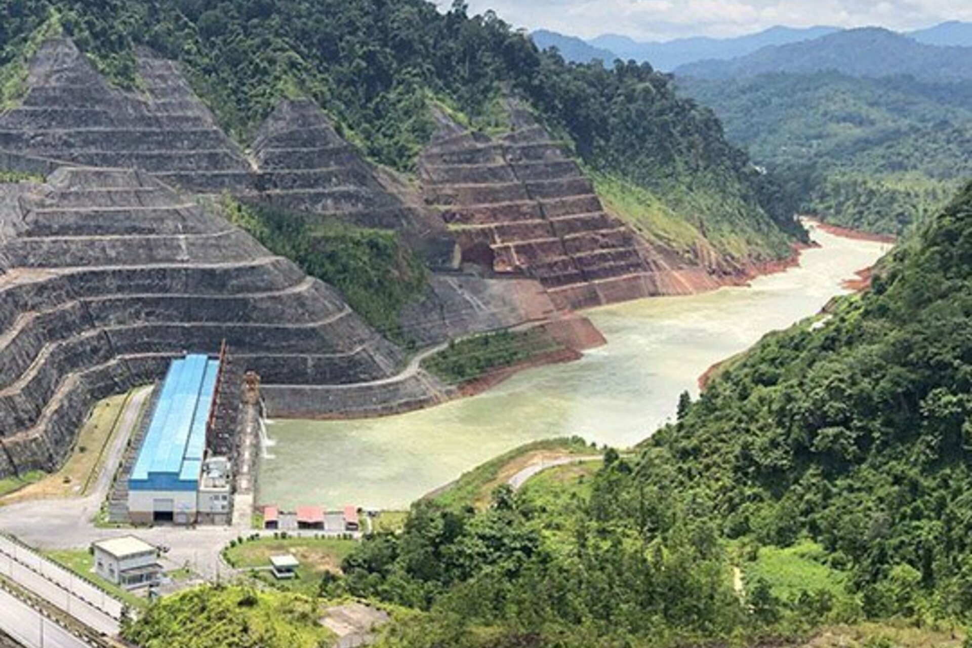 Bakun Dam on the Balui River in Sarawak, Malaysia