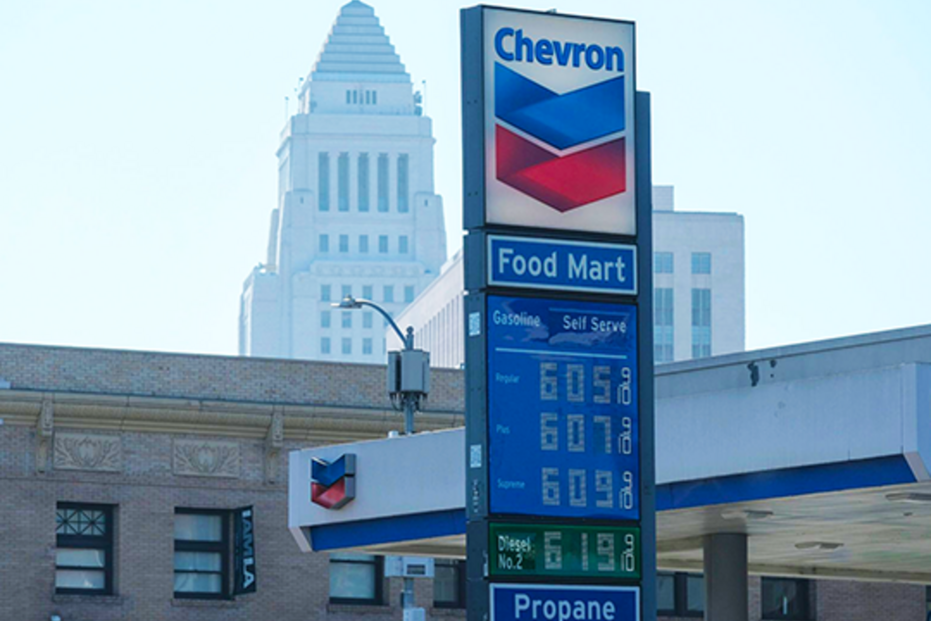 A Chevron gas station