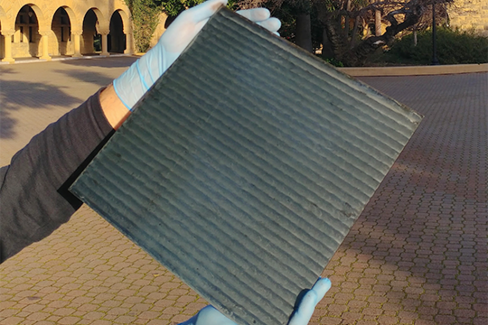 A perovskite solar module produced by rapid-spray plasma processing.