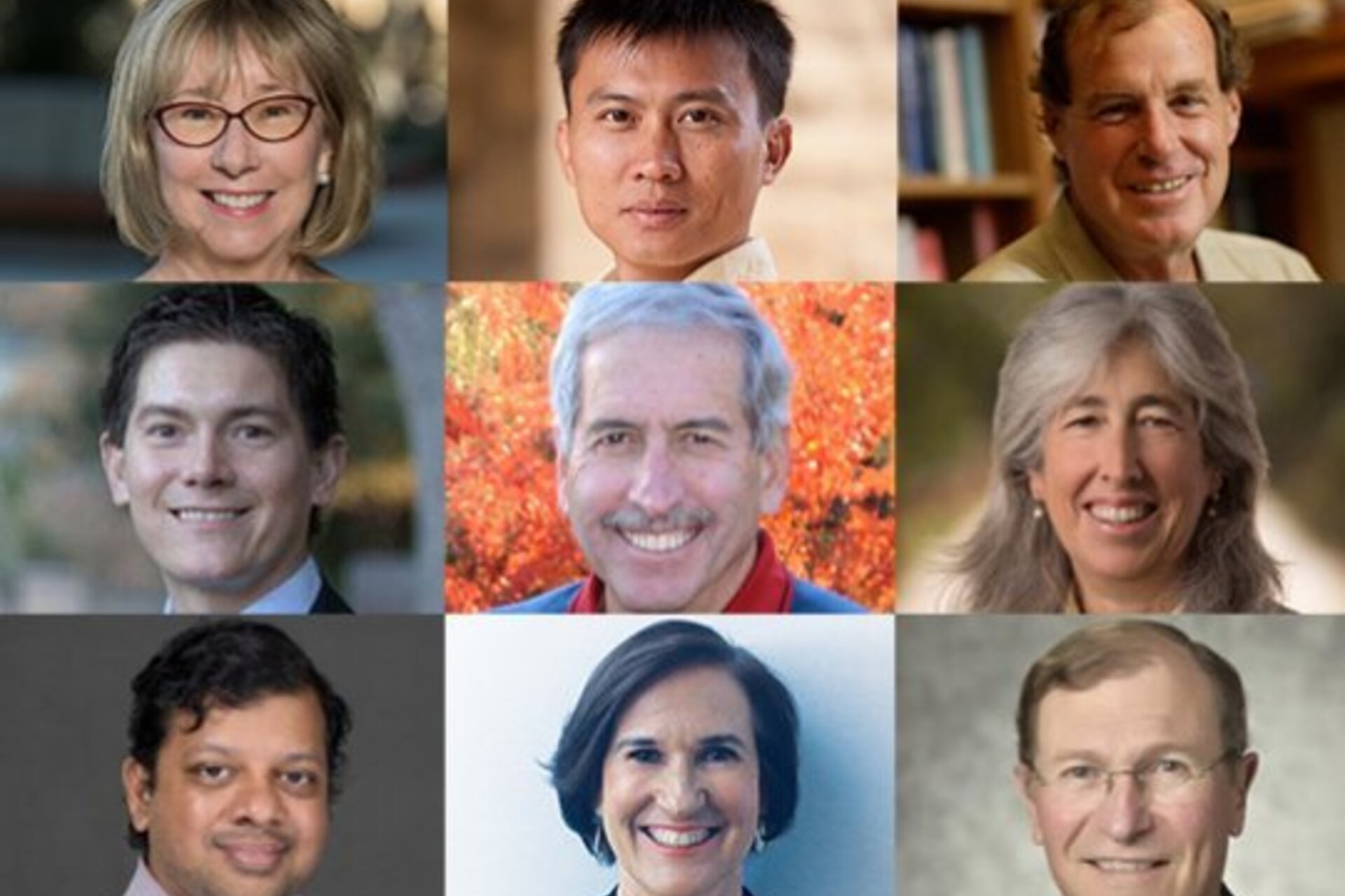 Nine faculty who participated in the last session of Stanford's Global Energy Dialogues in 2020