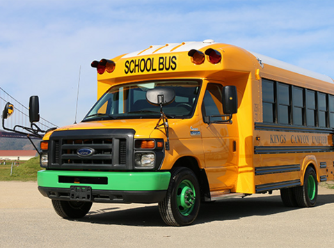 An electrified school bus