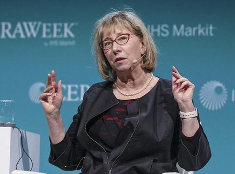 Sally Benson speaking at CeraWeek