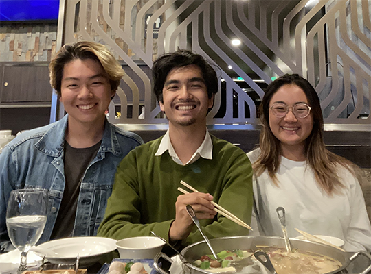 Patrick Kim, Evan Baldonado and Lyna Kim